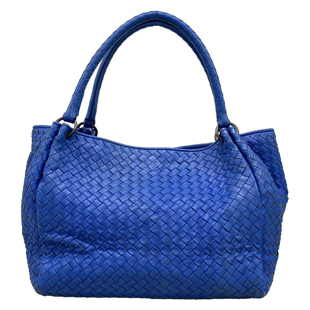 BOTTEGA VENETA Parachute Bag Tote Blue Leather